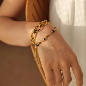 Stylish Gold & Lapis Lazuli Bracelet for Every Occasion