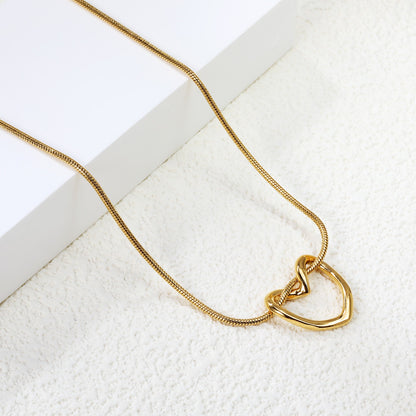 minimal gold necklace stainless steel