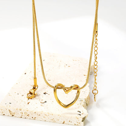 Aurora gold necklace minimal stainless steel γυναικείο