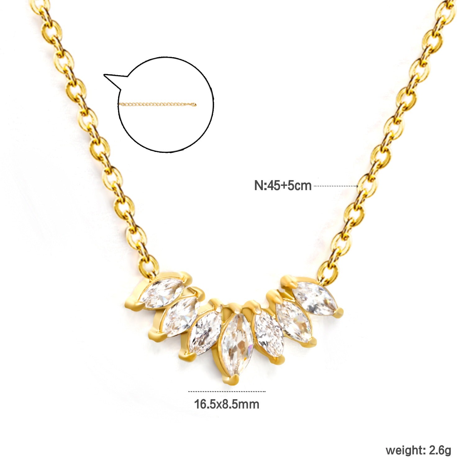 18K PVD Stainless Steel Necklace – NE2D650AG