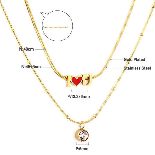 18K PVD Stainless Steel Necklace – NE28930EG