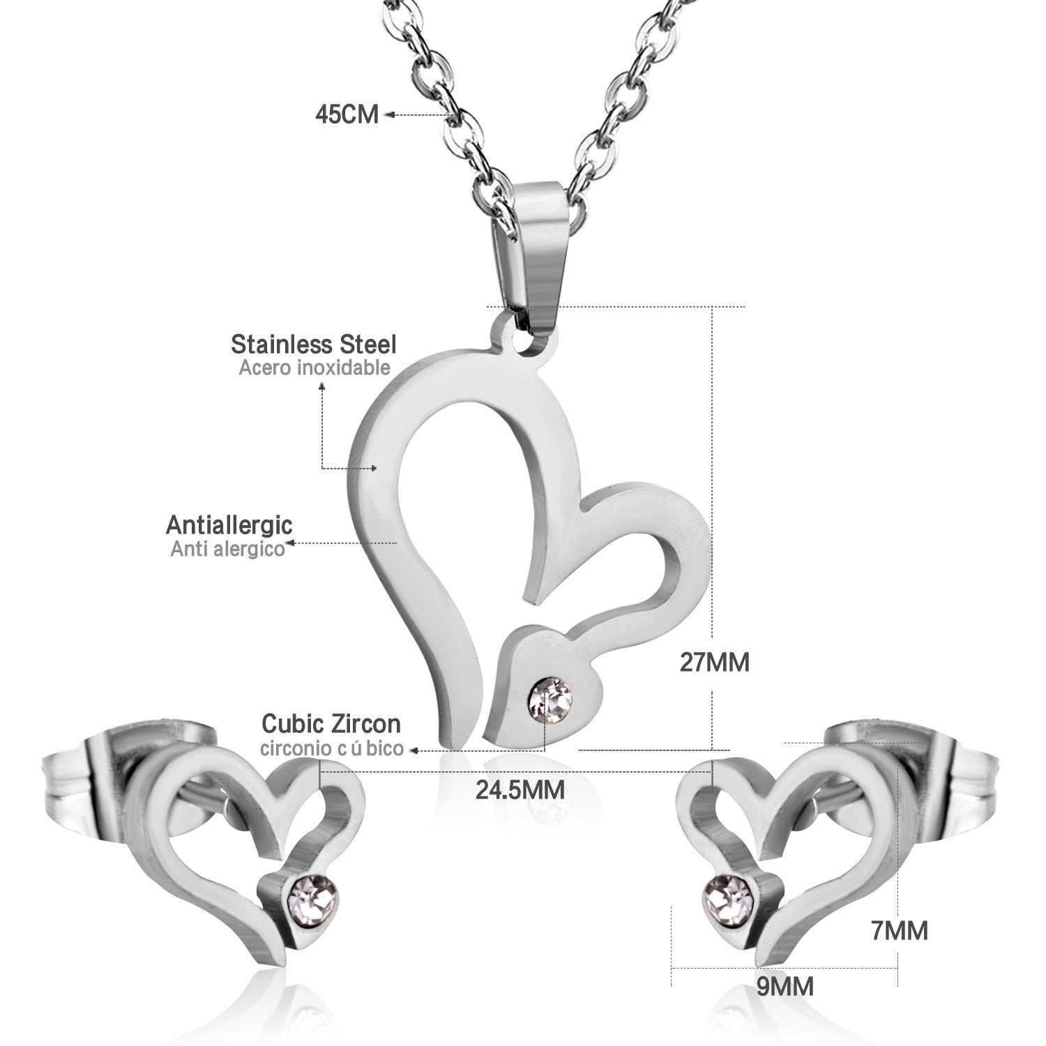 18K PVD Stainless Steel Jewelry – SE120002S